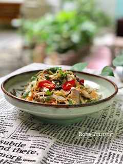 Hình của món Gỏi Bắp Chuối Thịt Tai Đầu Heo.