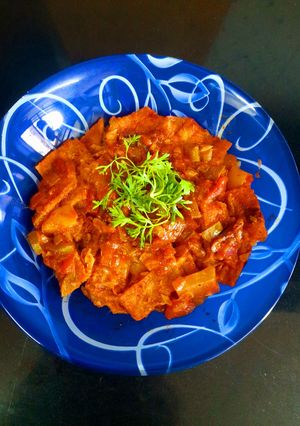 A picture of Vegetable kottu Roti.