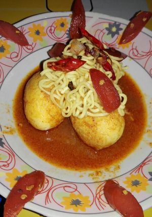 Foto resep Mie telor sosis balado