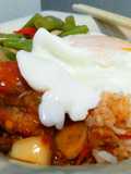 Rice bowl tumis buncis jamur + sarden bb 🍅 + 🍳1/2 matang