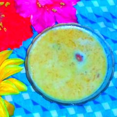 A picture of Papaya kheer from the kitchen of my grandmother.