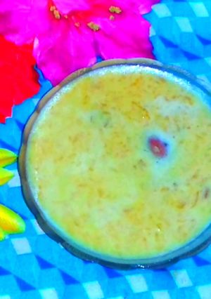 A picture of Papaya kheer from the kitchen of my grandmother.