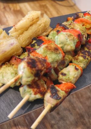 Une photo de Brochettes blanc poulet