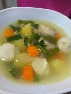 Foto resep Sup ayam & bakso ayam home made