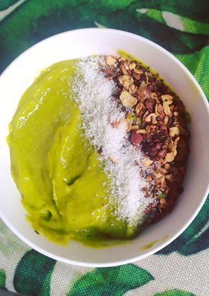 Hình của món Smoothie bơ xoài cho bữa sáng.