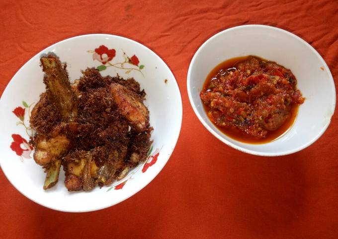 Mudah Banget Masakan Resep Ayam goreng kalasan + sambal terasi