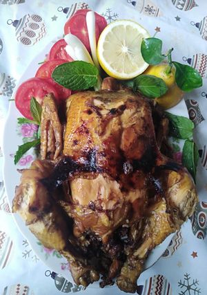 عکسی از دستور مرغ شکم پر 😋🐥😉