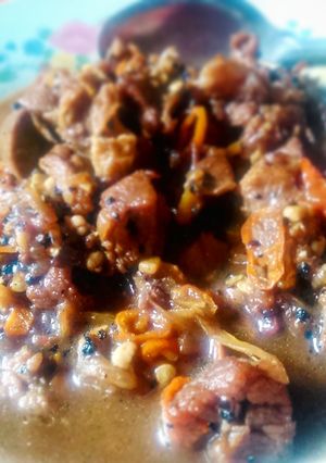 Foto resep Daging sapi lada hitam extra rawit