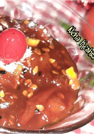 टमाटर की मीठी चटनी (tamatar ki meethi chutney recipe in Hindi) रेसिपी मुख्य फोटो