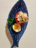 Tomate farcie de macédoine de légumes et oeuf mollet 🍅🥚🥗