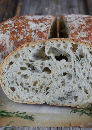 Hình của món Simple Rustic Rosemary Loaf - No Knead -No Dutch Oven.