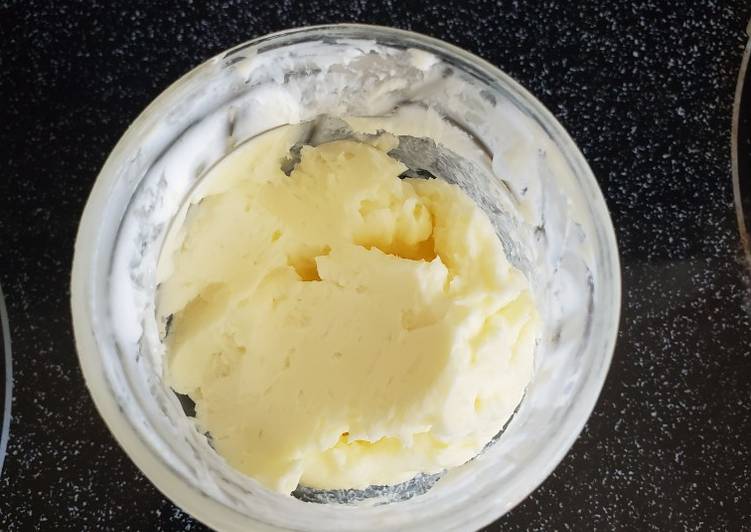 Steps to Prepare Quick Easy homemade butter