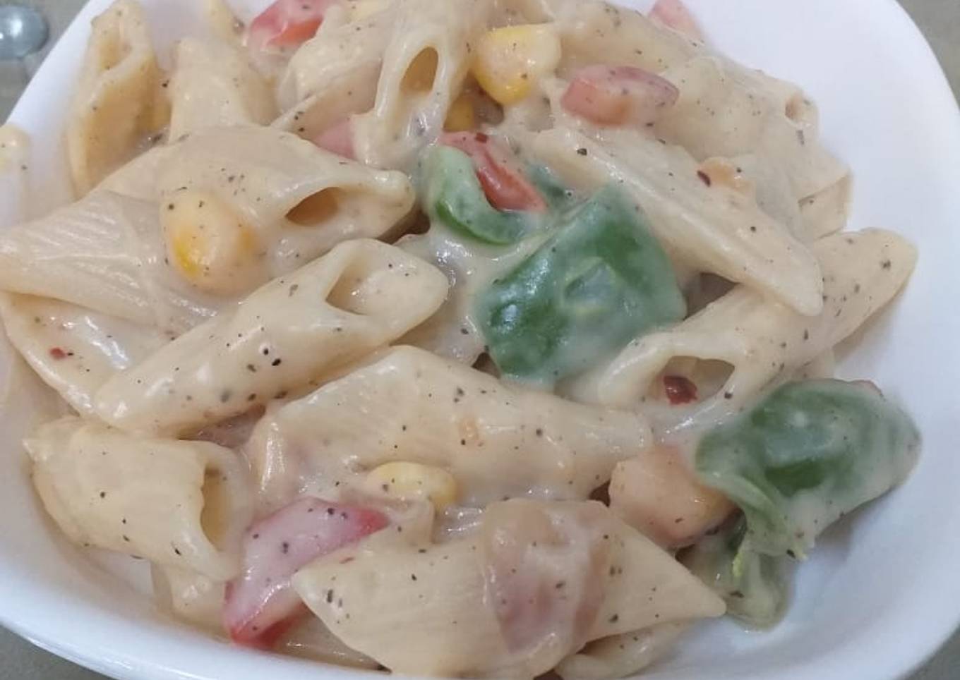 Steps to Prepare Speedy White Sauce Pasta