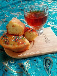 عکسی از دستور کیک یک تخم مرغی با آب پرتقال