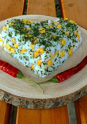 Kukoricás petrezselymes rizs recept fotója