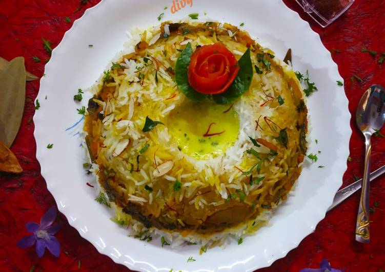 Vegetable pulav with badam theri