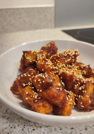 Foto resep Chicken with gochujang sauce