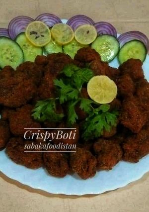 A picture of Crispy Fried Boti 🤤❤.