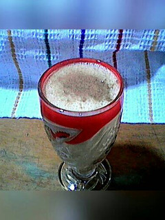Una foto de Batido de plátano y galletas