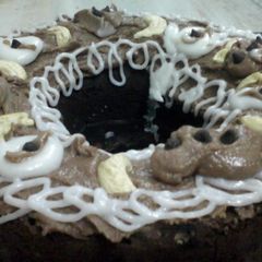 A picture of Chocolate venilla cake.