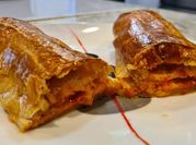 A picture of puff pastry filling