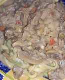 Fideos Caseros con Salsa de Champiñón