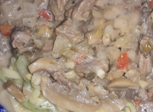 Una foto de Fideos Caseros con Salsa de Champiñón