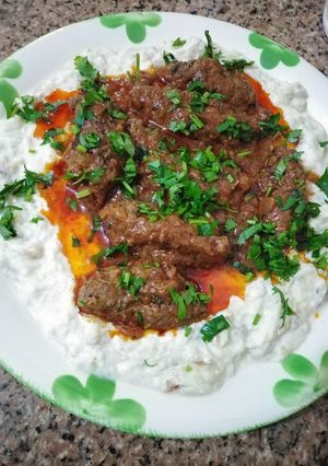 صورة لوصفة كباب علي نازك التركي 👍😋