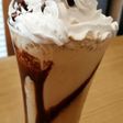Cold coffee with ice cream