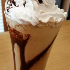 A picture of Cold coffee with ice cream.