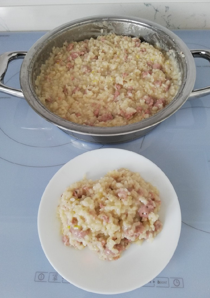 Una foto de Risotto, "manchego"