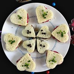 Heart-Shaped Tea Sandwiches A picture of Heart-Shaped Tea Sandwiches.