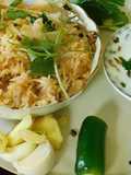 Cilantro pachadi, onion pachadi with Curd