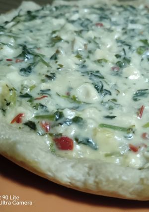 Una foto de Tarta de espinaca y pollo