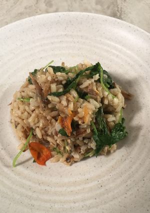 Foto resep Nasi goreng teri bayam