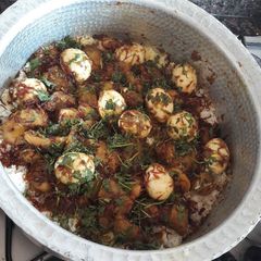 A picture of Egg biryani.
