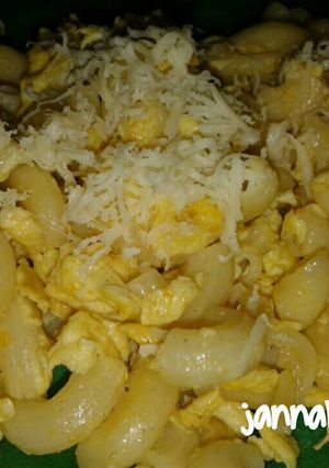Foto resep Scrambel macaroni telur keju (tanpa susu)