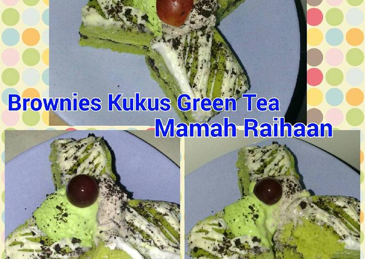 Proses mengolah Brownies Kukus Green Tea Mamah Raihaan Anti Gagal