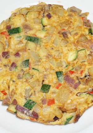 Una foto de Tortilla de zapalllo italiano con papas
