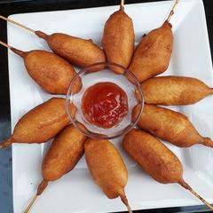 A picture of Corn dogs.
