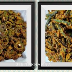 A picture of Kurkuri Karela and Kurkuri Bhindi.