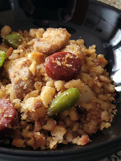 Una foto de Migas de Pan con Chorizo y Panceta