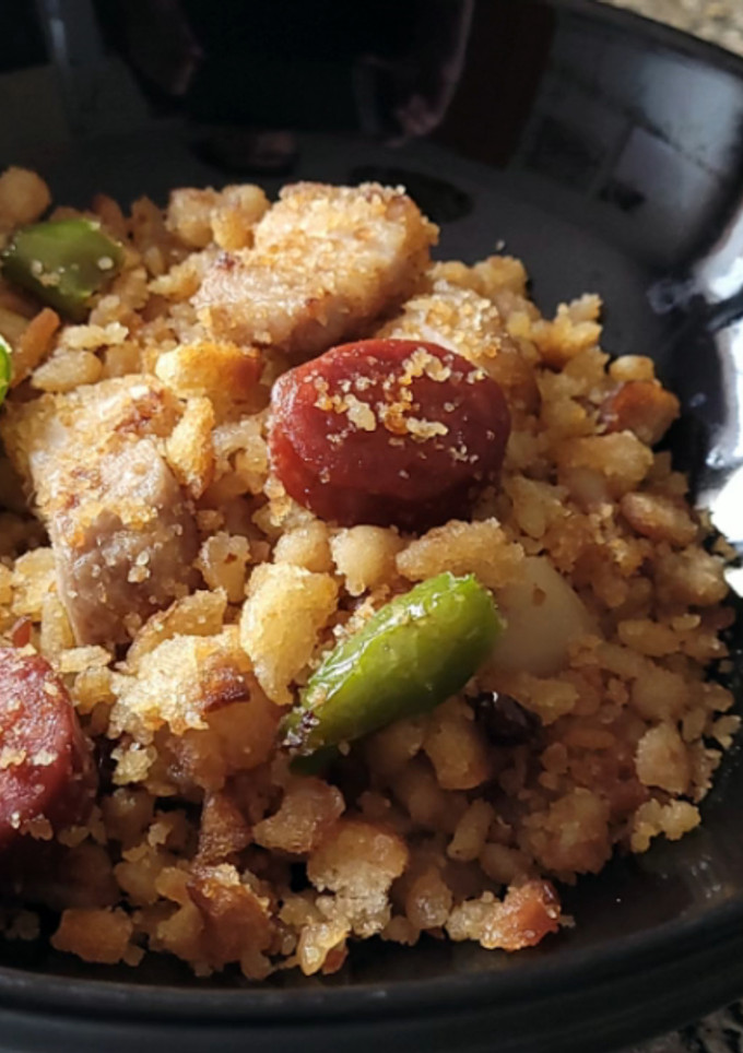 Una foto de Migas de Pan con Chorizo y Panceta