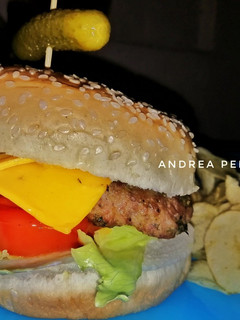 Una foto de Hamburguesa al carbón