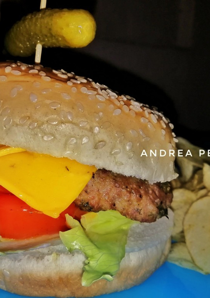 Una foto de Hamburguesa al carbón