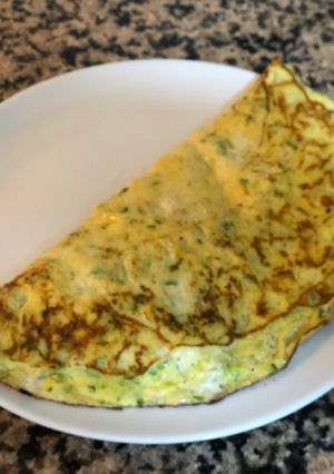 Una foto de Omelette de zucchini