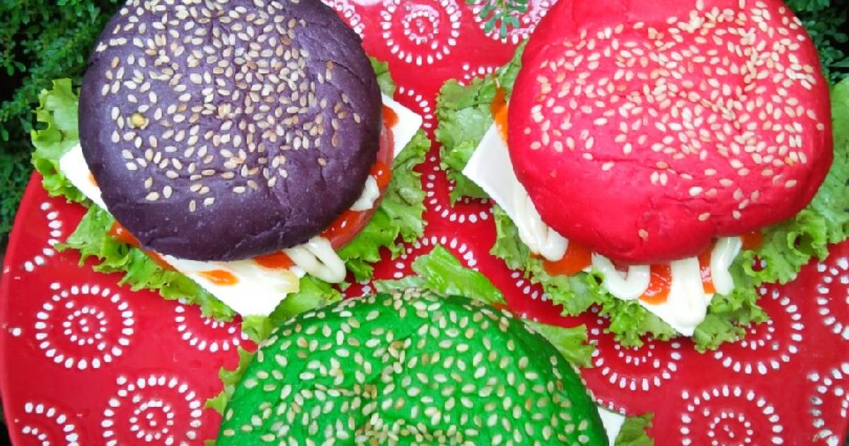 Resep Roti Sayuran~Burger Rainbow Cheese Oleh Anisatur Rofi�ah - Cookpad