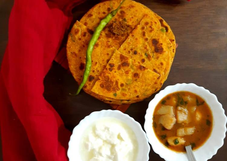 Leftover dal paratha