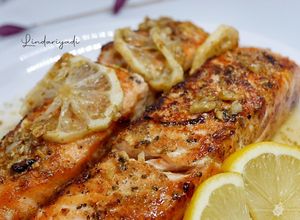 Foto resep Grilled Salmon saus lemon butter