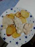 Filetes de pechuga de pollo marinados en zumo de limón al eneldo